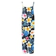 thumbnail image 4 of Haivin Jumpsuit for Woman, Floral Print Sleeveless Strappy High-Waisted Wide-Leg with Pockets, for Casual and Daily Wear, 4 of 5