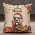 thumbnail image 2 of Merry Christmas Santa Cocker Spaniel Scarf Twinkling Lights Xmas Holiday Pillowcase Double Sided Cockers Dog Lover Gifts Pillow Case Covers - 00022, 2 of 3