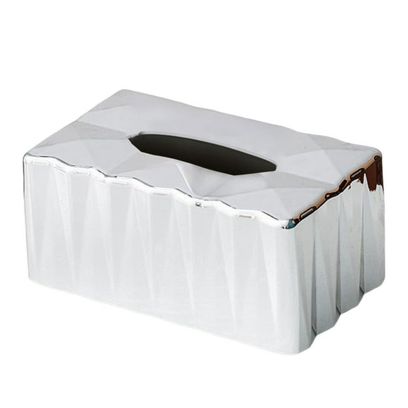 Soporte de Papel para Tocador Zulema Caja de Pañuelos de Plástico ABS Plata