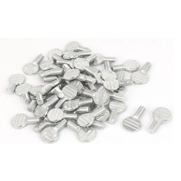 Tornillos de pulgar con rosca de máquina de acero al carbono M6 x 12 mm 50 piezas