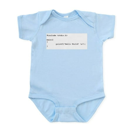 

CafePress - Code Kids C++ Hello World Infant Creeper - Baby Light Bodysuit Size Newborn - 24 Months
