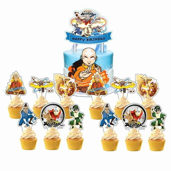 avatar the last airbender Cake Topper Cupcake Set Party Supplies Decoration Birthday Decor Kit