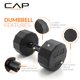 thumbnail image 3 of Juego de mancuernas CAP de 68 kg, recubiertas, de 12 lados, con rack, 3 of 8