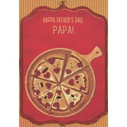 Designer Greetings Pizza Slices with Silly Faces Juvenile / Kids Father's Day Card for Papa