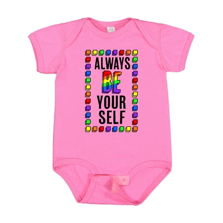 

Inktastic Always Be Yourself- LGBT Rainbow Gift Baby Boy or Baby Girl Bodysuit