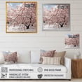thumbnail image 4 of Designart "Snow on Winter Cherry Blossoms in Pink Tree" Floral Framed Wall Art Decor - Traditional Pink Cherry Blossom Hallway Framed Wall Art Decor, 4 of 6