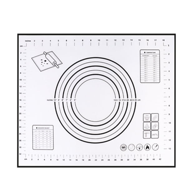 Alfombrilla de silicona para hornear Alfombrilla para barbacoa con diseño de escala transparente Lav Abanopi Negro/tipo 3