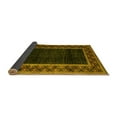 thumbnail image 2 of Ahgly Company Indoor Round Abstract Yellow Modern Area Rugs, 5' Round, 2 of 4