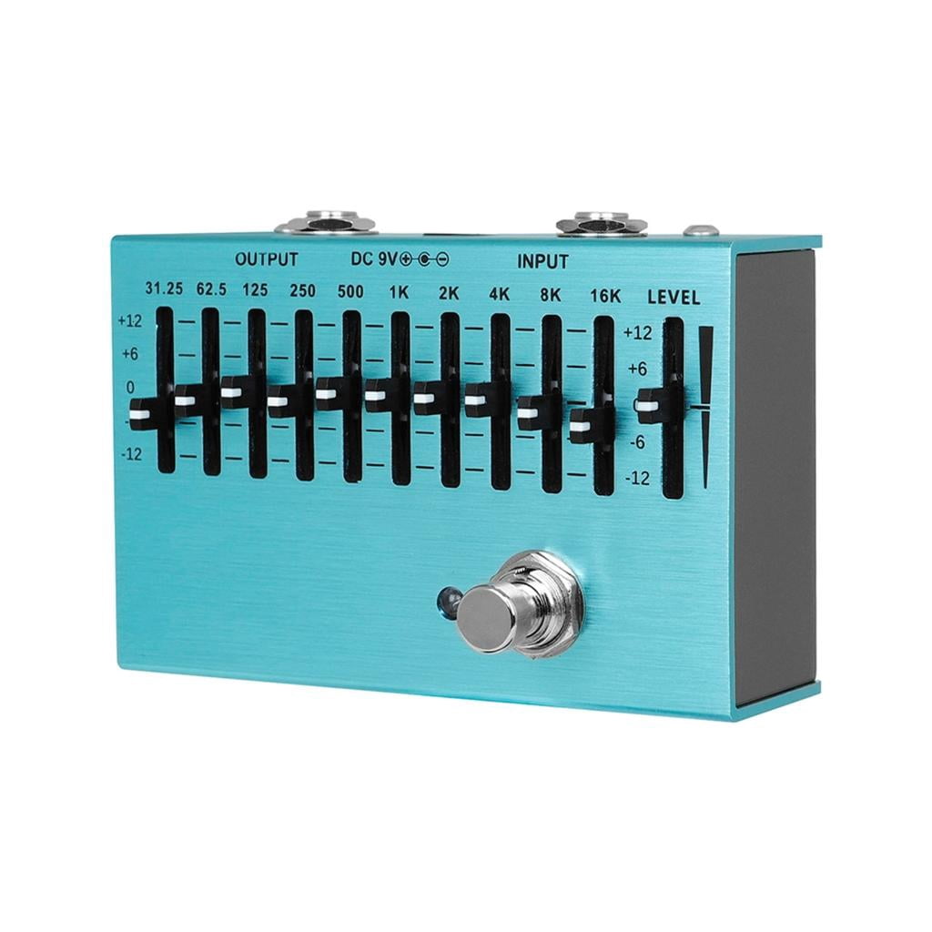 Yihuala Multifuntional 10 Band Equalizers Effect Pedal Guitar Effects Sound Enhancer Music Production Gear Portable Equa