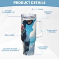 thumbnail image 5 of Balery Cute Daisy Cow A Pattern 40oz Stainless Steel Tumbler Double Wall Vacuum Insulated Water Bottle Ice Bully Insulated Tumbler With Handle And 2 in 1 Straw Lid, 5 of 8