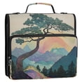 thumbnail image 5 of FORMRS Zipper Binder with Shoulder Strap 2-inch Ring 500 Sheet Capacity File Bag, Pine Tree Rainbow, 5 of 5