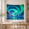 thumbnail image 5 of Framed Cute Animals with Stunning Nocturnal Aurora Borealis, Mystical Fantasy for Space Lovers, Galaxy Room Decor, Christmas Gift, Tapestry Wall Hanging for Bedroom and Dorm, 5 of 7