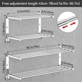 thumbnail image 3 of Caximsy Barra De Toalla Ajustable Para Montaje En Pared De Baño Toallero De Ducha Adhesivo De 17-30,7 Pulgadas Toallero De Baño De Acero Inoxidable Para Inodoro Cocina Colgador De Toalla Doble (Toalle, 3 of 5