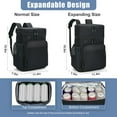 thumbnail image 3 of Holuxer Insulated Backpack Cooler Bags, 30L Waterproof Leakproof Soft Coolers, Large Expandable Lunch Back Pack, Heavy Duty Cooler Backpacks Rucksack, Portable Lunch Bag for Men/Women, Camping, Black, 3 of 9