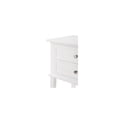 thumbnail image 7 of Homestock Neo-Classical Nostalgia Nightstand with Shelf - Dovetailed Drawers for Bedroom Storage, Stylish Nickel Hardware, Floor Mountable-Color:White, 7 of 7
