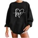 thumbnail image 2 of ICHUANYI Clearance Women's Fashion Sweatshirts Long Sleeved Lovely Printed Pullover Fall Crewneck Sweatshirt(Black, S) ICHUANYI WER2023081514311, 2 of 5
