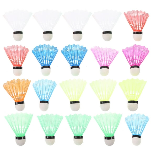 WRITWAA 20pcs Badminton Birdies for Kids Plastic Shuttlecocks Assorted Colors Outdoor Indoor Fitness Toy