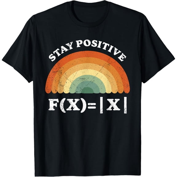 Stay Positive Avoid Negativity Funny Math Equation Teacher T-Shirt