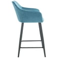 thumbnail image 5 of SAFAVIEH Cataleya Square Mid Back Counter Stool, Denim Blue/Black, 5 of 12