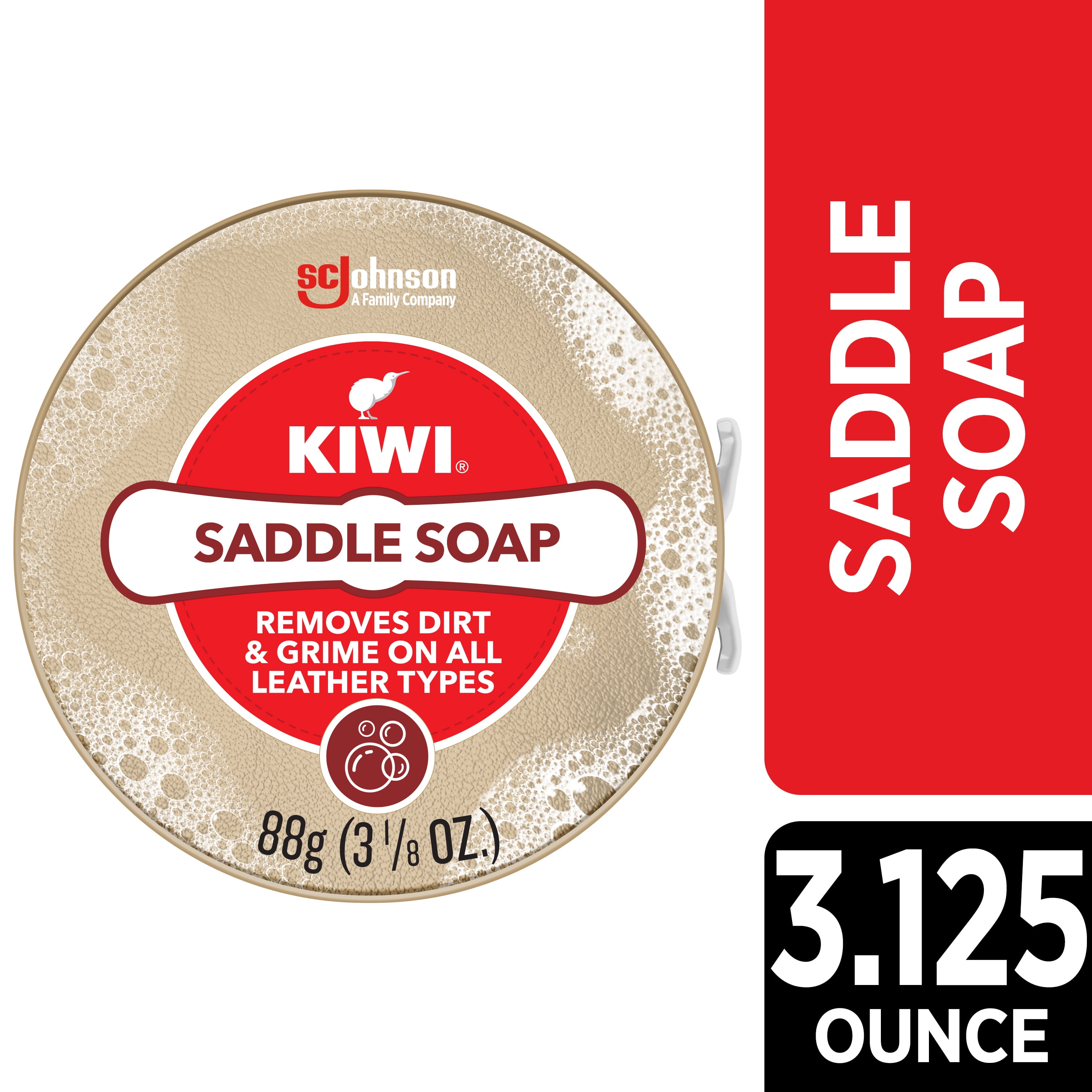 Kiwi Leather Outdoor Saddle Soap 3 125, Will Saddle Soap Remove Ink From Leather