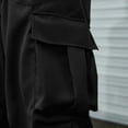 thumbnail image 5 of Erwazi Men's Cargo Hiking Pants Elastic Waist Drawstring Joggers Pants Straight Leg Twill Cargo Pants with Pockets, 5 of 7