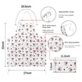 thumbnail image 7 of White Cow Black Spot Bow Pattern Apron-Garden Aprons for Women with Pockets-Cotton Linen Waterproof Kitchen Cooking Gardening Aprons Adjustable for Kitchen,Cooking,BBQ and Salon 33x27 Inch, 7 of 7