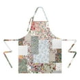 thumbnail image 2 of Pioneer Flower Floral Print Pattern Apron-Garden Aprons for Women with Pockets-Cotton Linen Waterproof Kitchen Cooking Gardening Aprons Adjustable for Kitchen,Cooking,BBQ and Salon 33x27 Inch, 2 of 7
