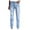 Light Blue, variant on Women Plus Size Ripped Jeans High Waisted Skinny Tapered pants Casual All-match Jeans with Pockets