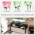 thumbnail image 3 of Homall 55" Wide Electric Height Adjustable Standing Desk with Monitor Stand Lifting Range 28~46" Stand Up Office Desk for Home Office,Black, 3 of 7