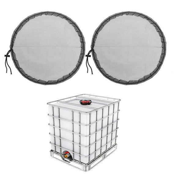 Uxcell IBC Lid Filter Mesh Cover for Rainwater Tank Polyester Black