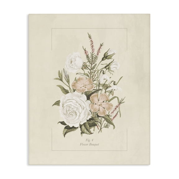 Stupell Industries French Country Neutral & Soft Bouquet Study Canvas Art, 16 x 20, by Dan Meneely