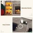 thumbnail image 5 of ANPOO 85" Electric Fireplace with Mantel, Fireplace TV Stand with 36" Fireplace for TVs Up to 95 Inch, 37.6" Tall Farmhouse Entertainment Center with LED Lights & Charging Station, Carved Decoration, 5 of 9