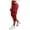Red, variant on Zulora Women's Elastic Waist Cargo Capri Pants with Button Detail and Multi Pockets Straight Leg Tapered Cuffed Hem Cropped Trousers for Casual Sport Daily Wear Four Season Versatile Street Style