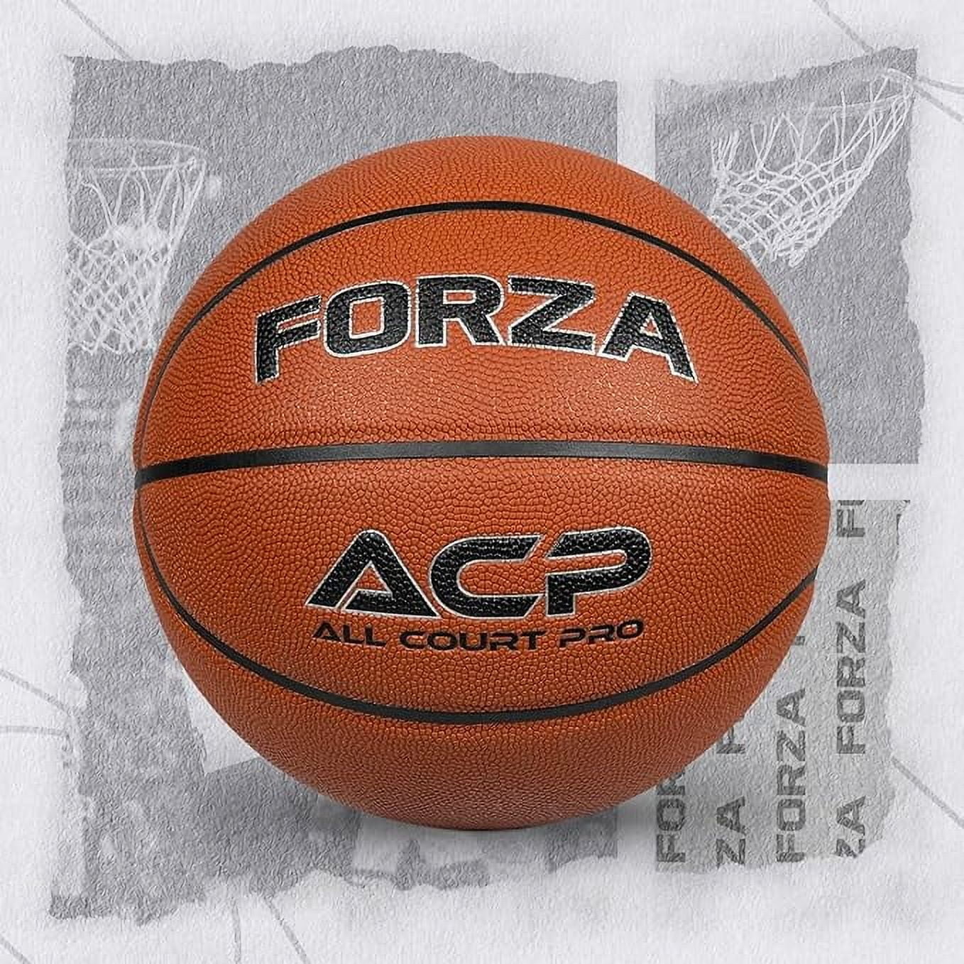 FORZA All Court Pro Basketball – Premium Microfiber Leather Ball for Indoor & Outdoor Play - Official Sizes for All Ages