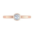 thumbnail image 3 of 1/4 Carat Bezel Set Diamond Solitaire Engagement Ring Band in 14K Rose Gold (Ring Size 4.75), 3 of 4
