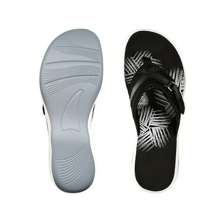 

STEADY Creative Flip Flop Casual Flat Bottom Flip Flop Clip Toe Slipper Female Black / 40