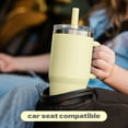 thumbnail image 3 of YAYA My First Travel Tumbler for Preschool & Kids 3+, Insulated Stainless Steel Tumbler with Reusable Silicone Straw & Spill-Proof Lid, Cup Holder Compatible, BPA-Free, 12oz, Yellow, 3 of 8