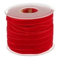 thumbnail image 4 of 20 Yard 10mm Wide Velvet Ribbon Roll for DIY Crafts Tools Red, 4 of 8