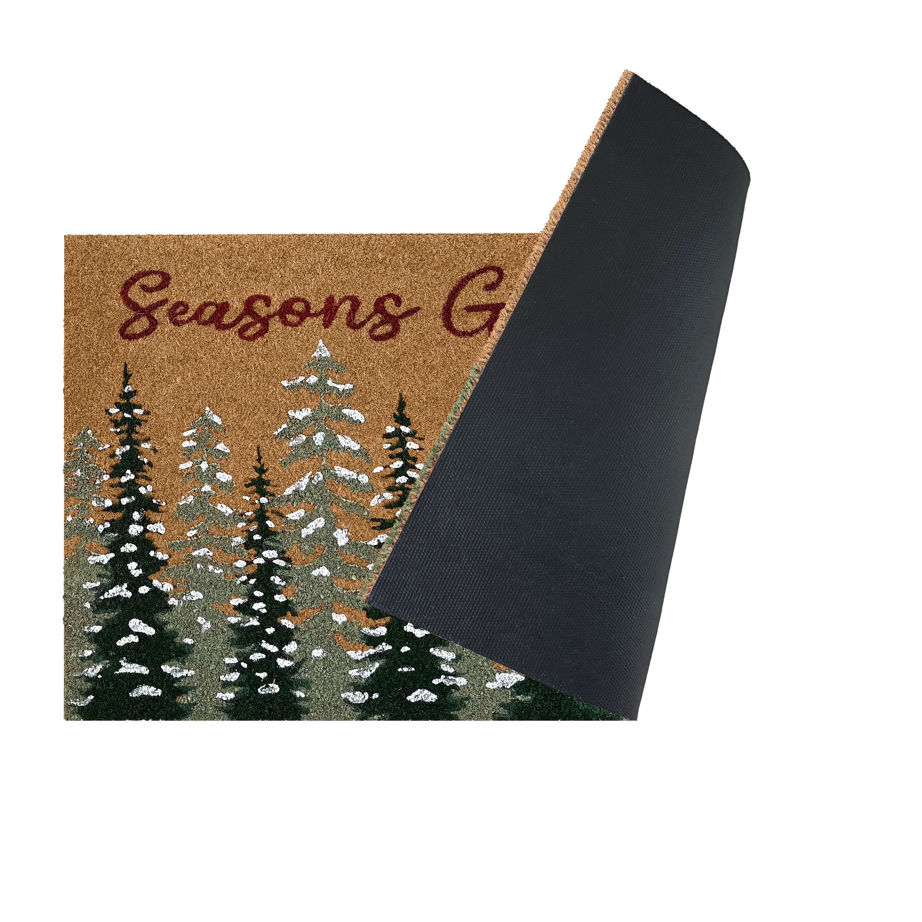 Achim Printed Coir Holiday Doormat 18" x 30" - Seasons Greetings