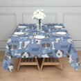 thumbnail image 3 of Dog with Woof and Bark Square Tablecloth,Waterproof Square Table Cover,Wipeable Spillproof Washable Table Cover for Home Kitchen Party Decor 60"x60"(152x152cm), 3 of 6