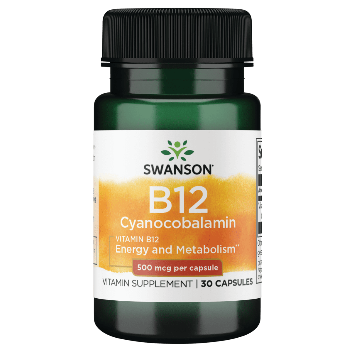 Swanson Vitamin B12 500 Mcg 30 Capsules