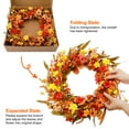 thumbnail image 4 of Fabulas Fall Wreaths for Front Door, 22 Inch Artificial Eucalyptus Autumn Wreath with Daisy and Lavender Berry Fall Decor for Thanksgiving Halloween Farmhouse Harvest Home Porch Outdoor Indoor, 4 of 8