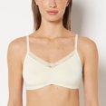 thumbnail image 1 of Modal Bralette with Beloved Lace Trim in Lemon Icing, 1 of 5