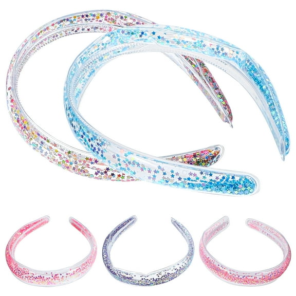 unbranded 5pcs Sequins Headbands Quicksand Headpieces Women Fashionable Hairband Accessories