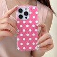 thumbnail image 3 of Funda para iPhone 16 6.1" Reoomukk Magnética Rosa con Lunares Blancos, 3 of 8
