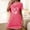 Hot Pink, variant on Royisotas Casual Nightgowns for Women CrewNeck Pajamas Hot Pink Plus Size ShortSleeve Womens Nightshirt
