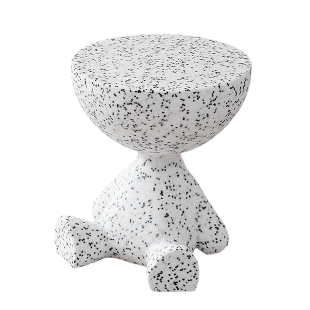 Mesa auxiliar pequeña, mesa de té multifunción, bonita mesa de centro, mesita de noche para oficina, baño, mesita de noche, dormitorio, decoración del manchas blancas negras