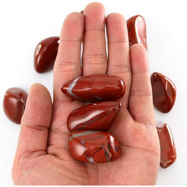 Nvzi Natural Red Jasper Crystal, Tumbled Polished Stones for