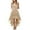 hwj# Khaki238, variant on Women'S Midi Dress Solid Color Lace Embroidery Sleeveless Crewneck High Waist A-Line Ruffles Tiered High Low Hem Midi Length Wedding Guest Party Formal Dresses,BU2,XL