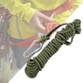 thumbnail image 2 of Cuerda de seguridad para escalada en roca al aire libre, 10 m, para senderismo, rescate, supervivencia, escape, con garras voladoras, 2 of 8